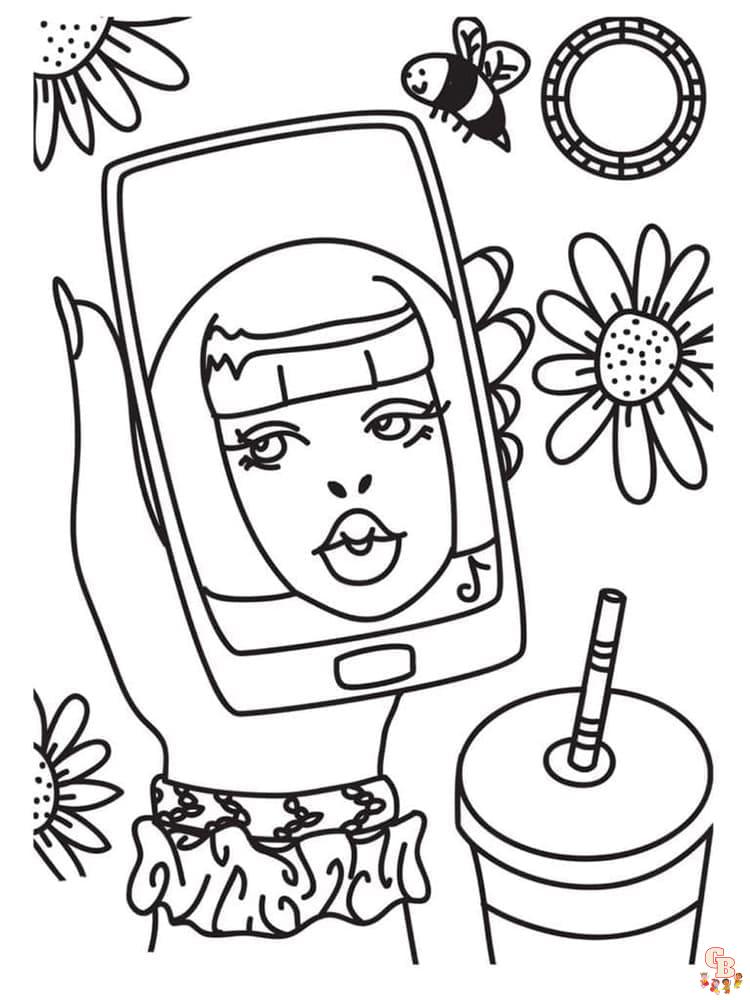 Coloriage Le selfie