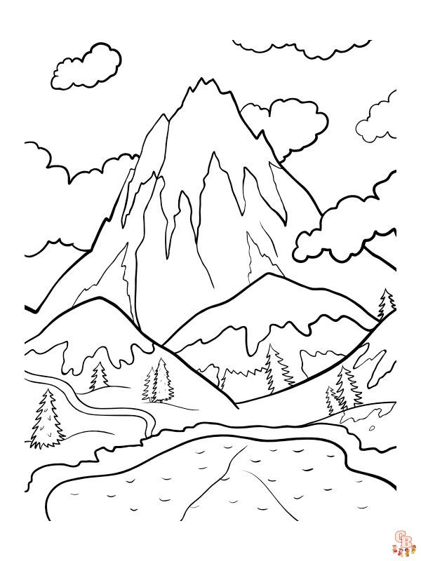 Coloriage Montagne
