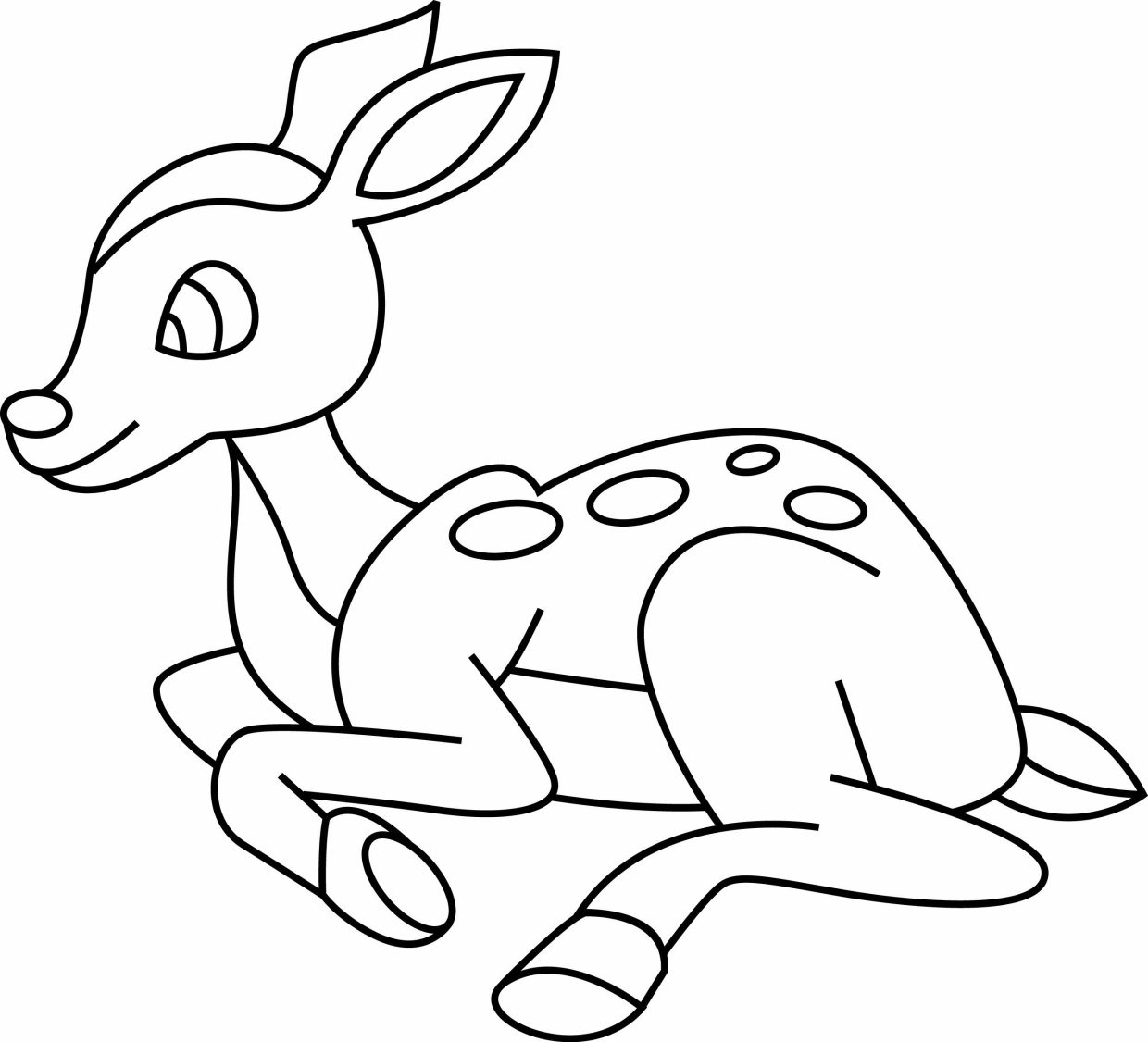 Coloriage biche facile