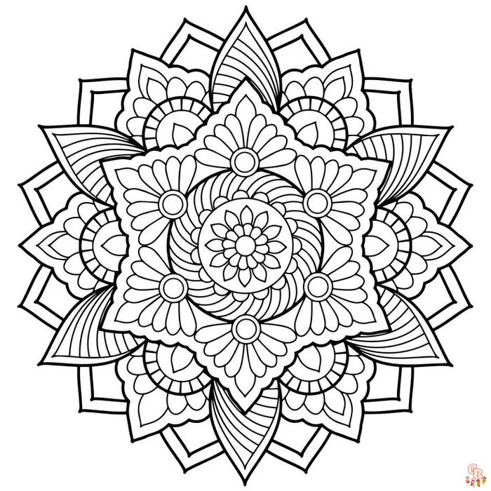 Coloriage Imprimer le modele de mandala