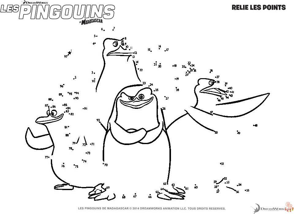 Coloriage Les Pingouins de Madagascar
