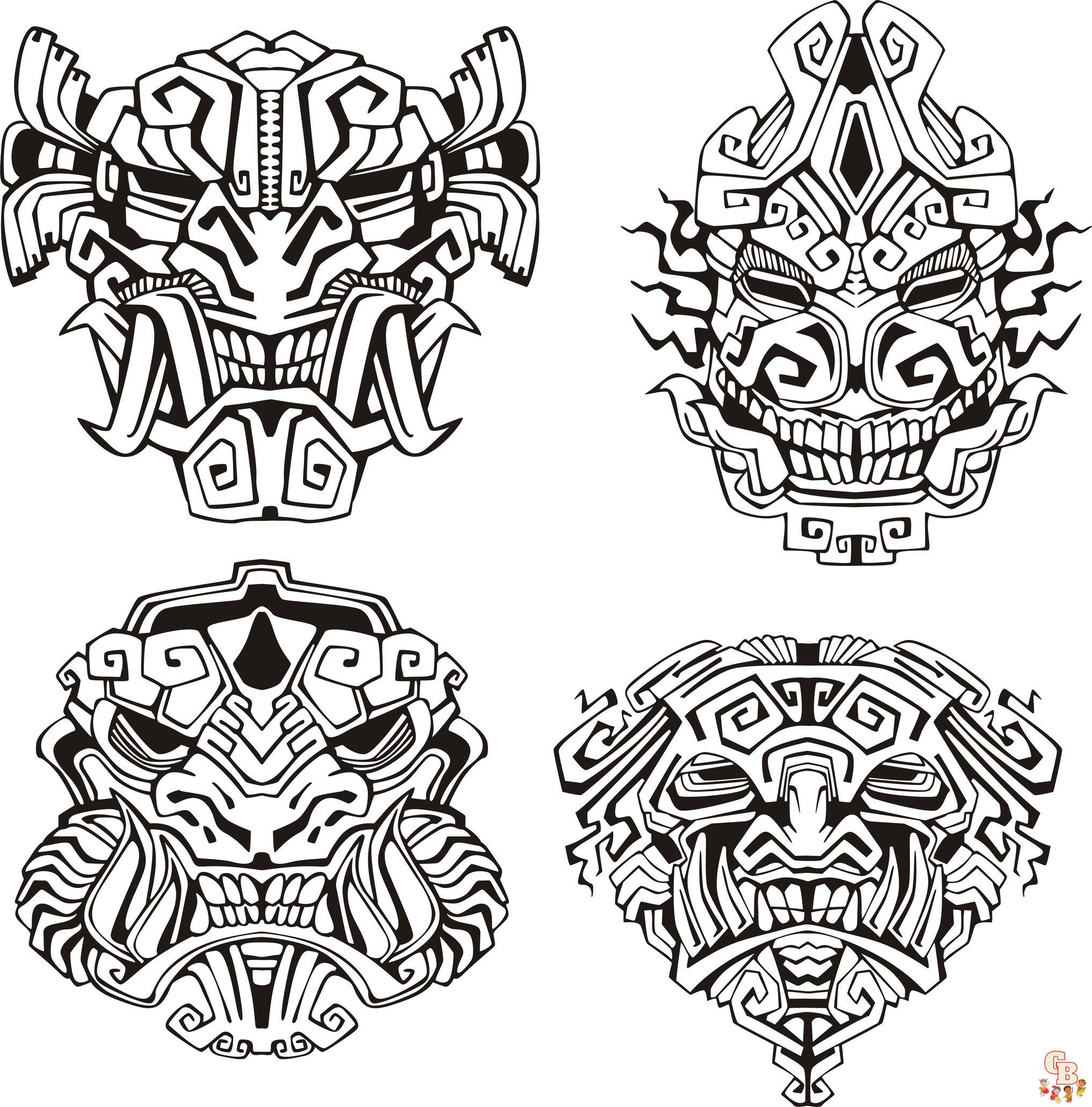Coloriage Mandala azteque