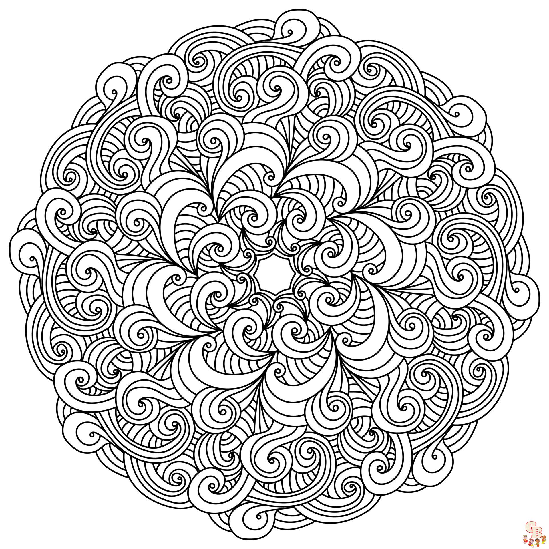 Coloriage Mandala zen