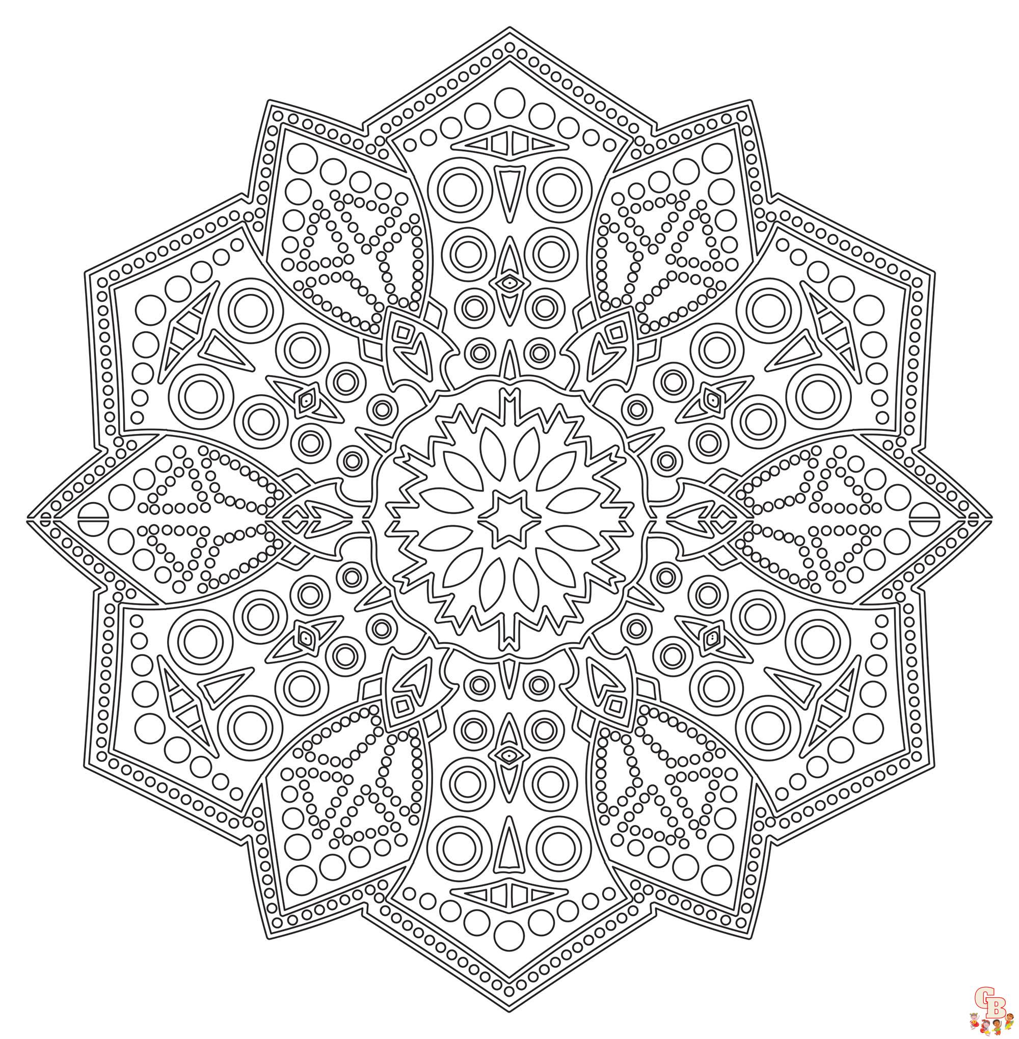 Coloriage Mandala zen