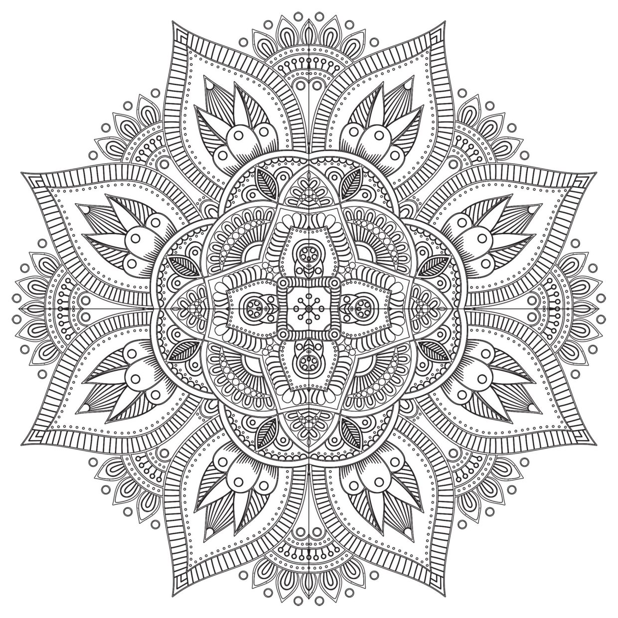 Coloriage Mandala zen