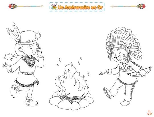 Coloriage Petit inca