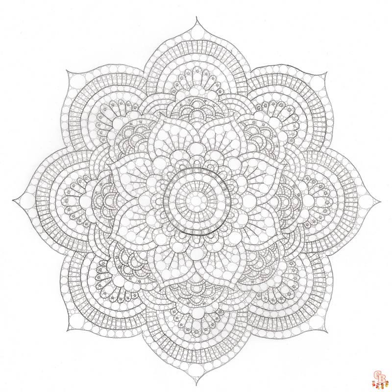 coloriage dun mandala decore de feuilles