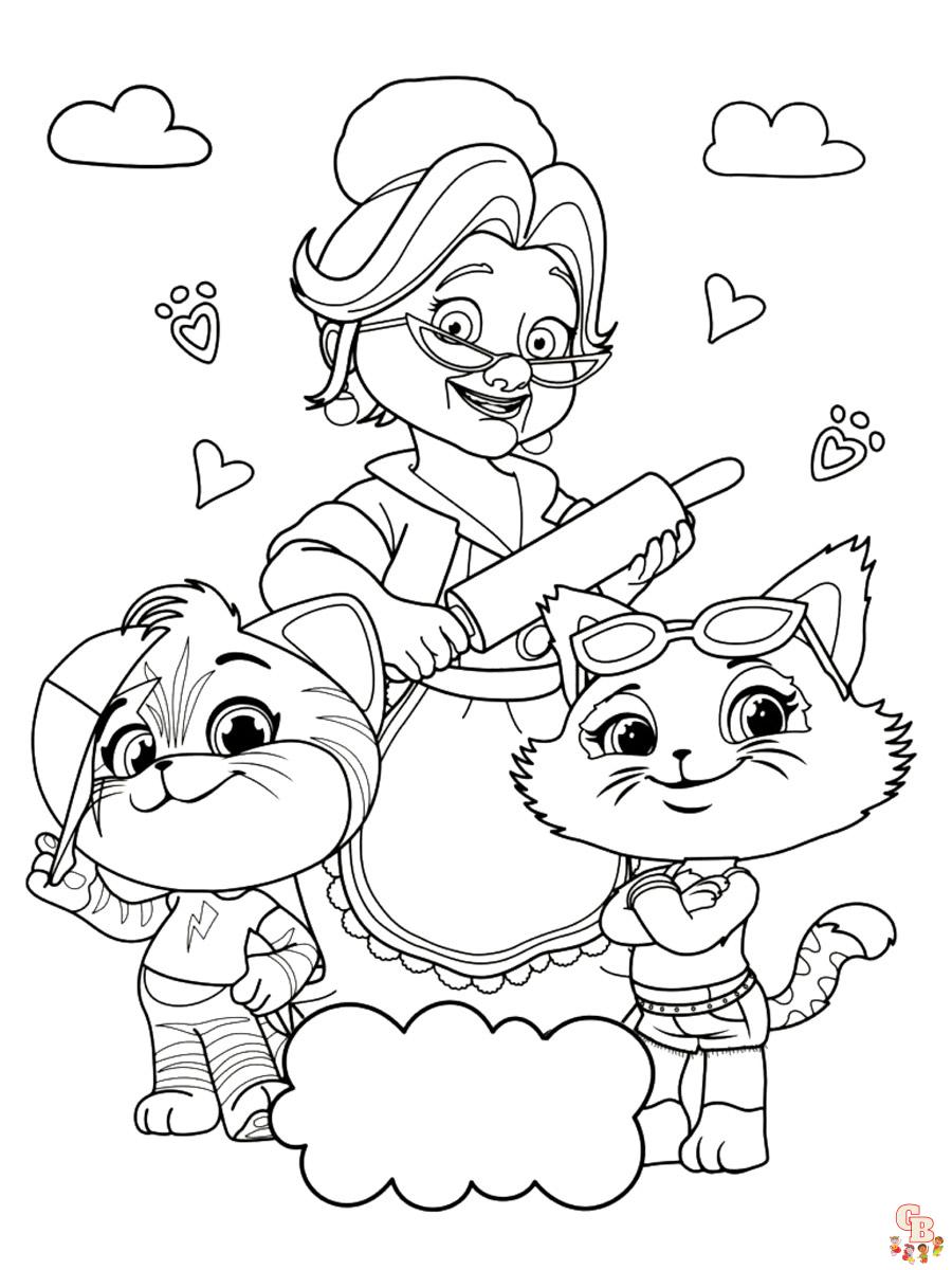 44 Gatos desenhos para colorir imprimir e pintar — WONDER DAY