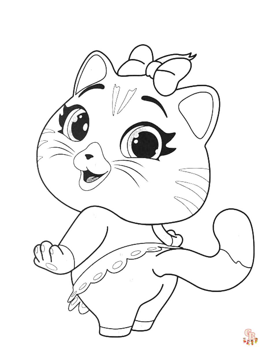 Desenhos para pintar dos 44 Gatos - Desenhos para Pintar e Colorir