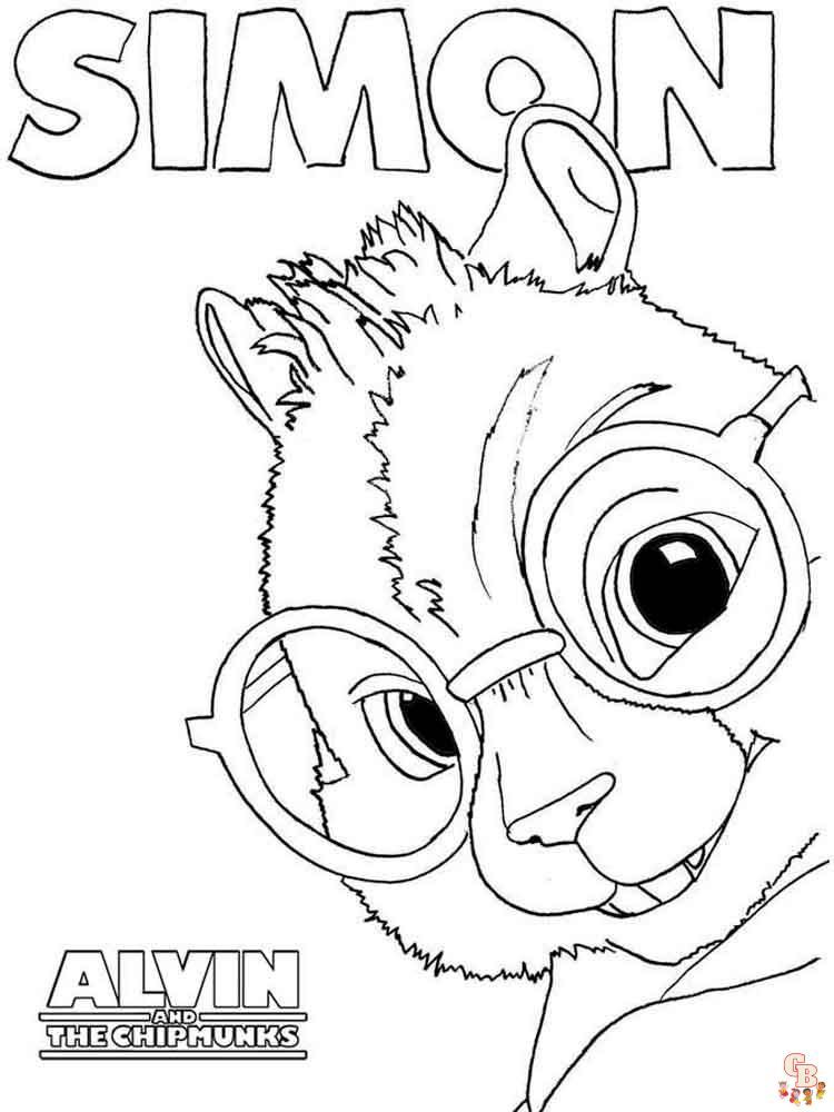 Alvin e os Chipmunks colorindo as páginas