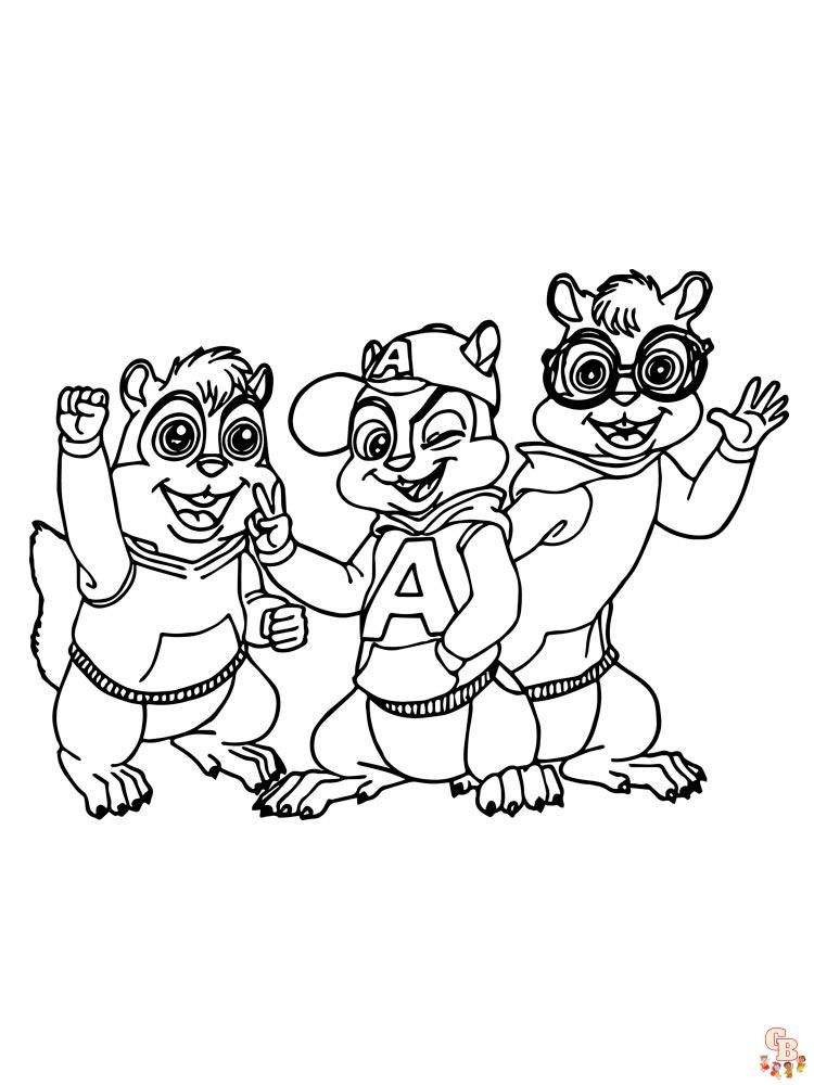 Alvin i wiewiórki kolorowanki