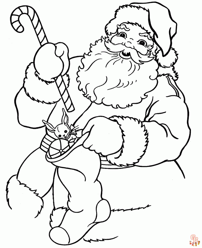 Desenho de Rosto de Papai Noel para o natal para Colorir - Colorir.com