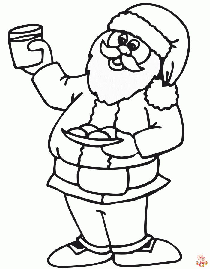 O Pai Natal em modo de desenho animado - Natal - Coloring Pages for Adults