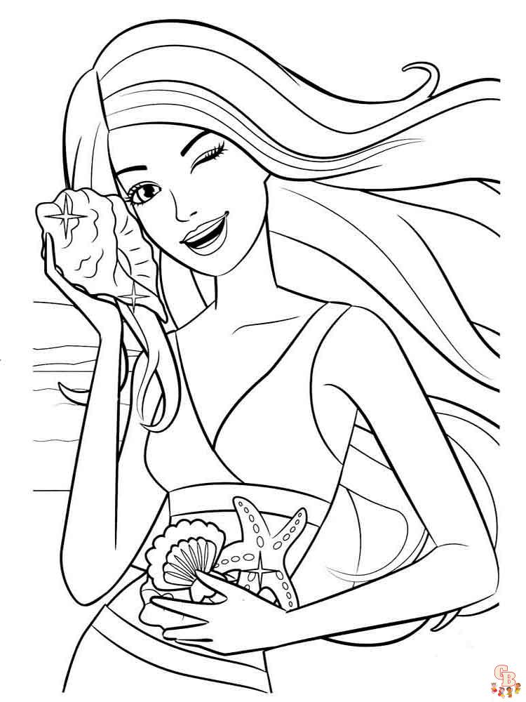 Desenhos para colorir de desenho da barbie com sua filha para