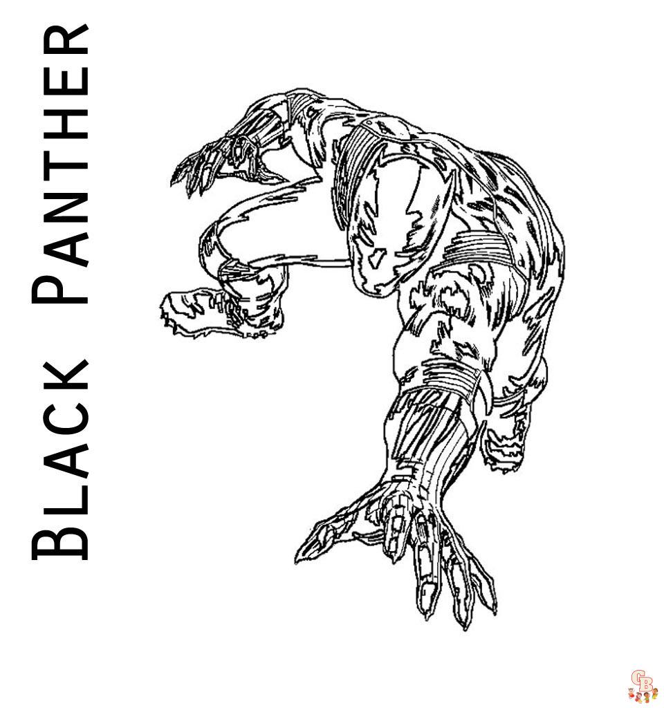 Pagini de colorat Black Panther
