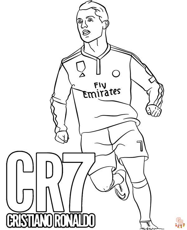 witness brand Vest Distrează-te cu paginile de colorat Cristiano Ronaldo - GBcolouring