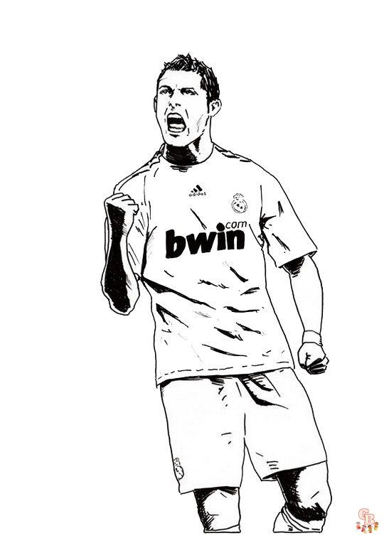 Cristiano Ronaldo para colorir em