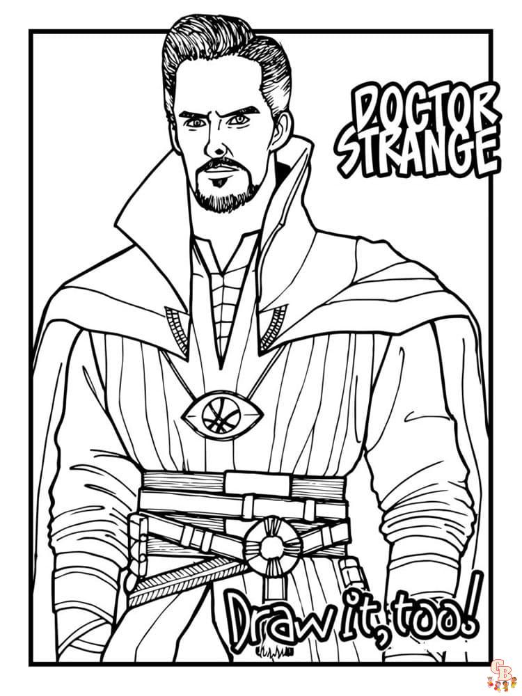 Doctor Strange pagini de colorat