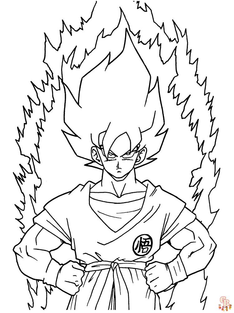 Jogue Saiyajin para colorir on-line, um jogo de Pintar