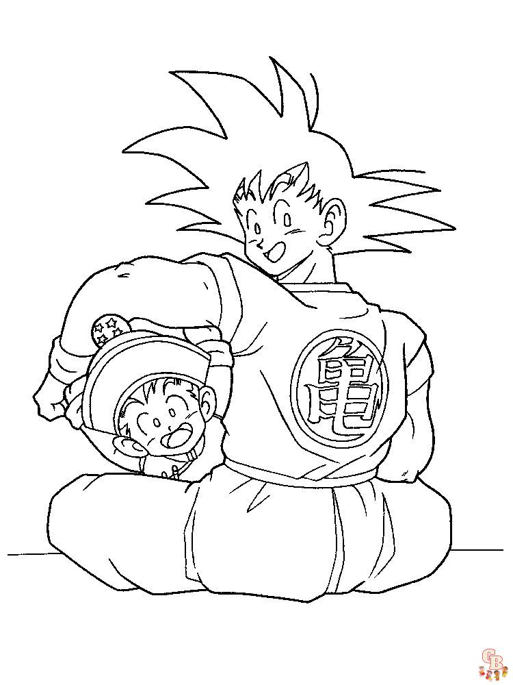 Son Goku grátis para colorir