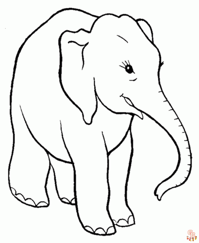 Elefant de colorat