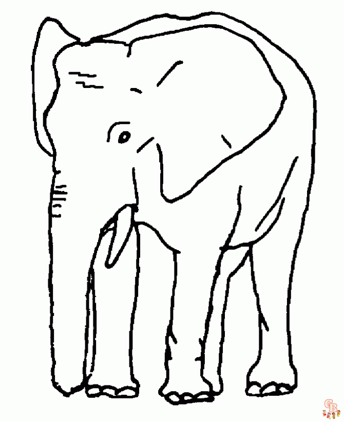 Elefant de colorat