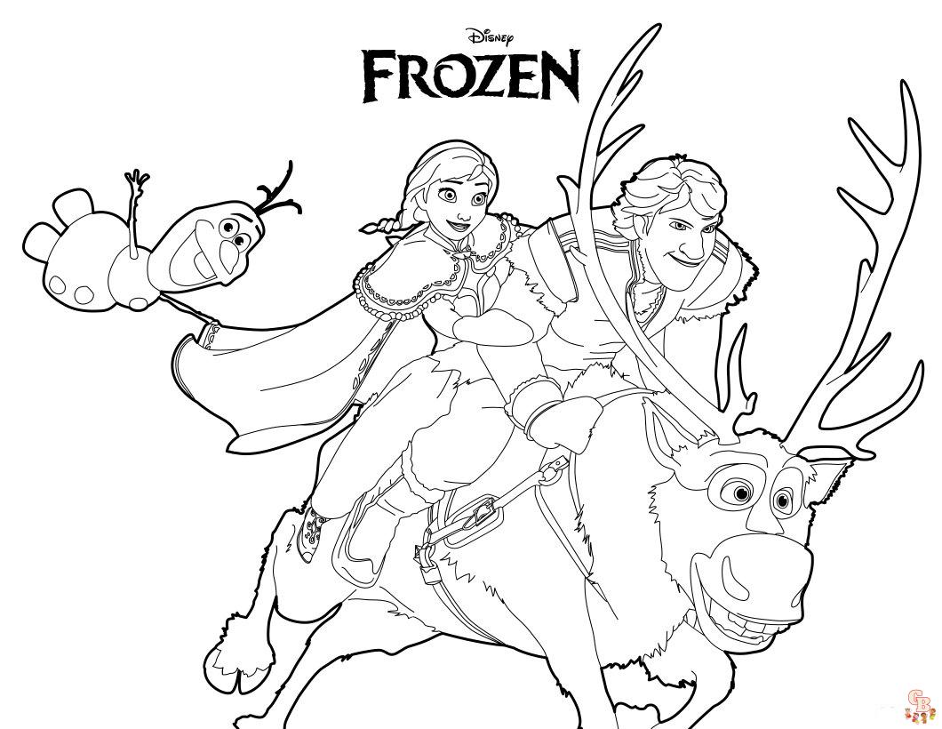 Страницы для раскрашивания Frozen 2