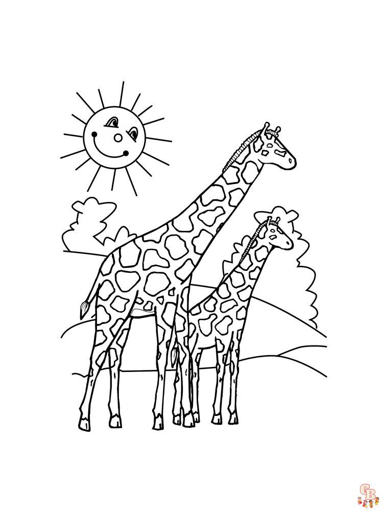 Giraffa da colorare