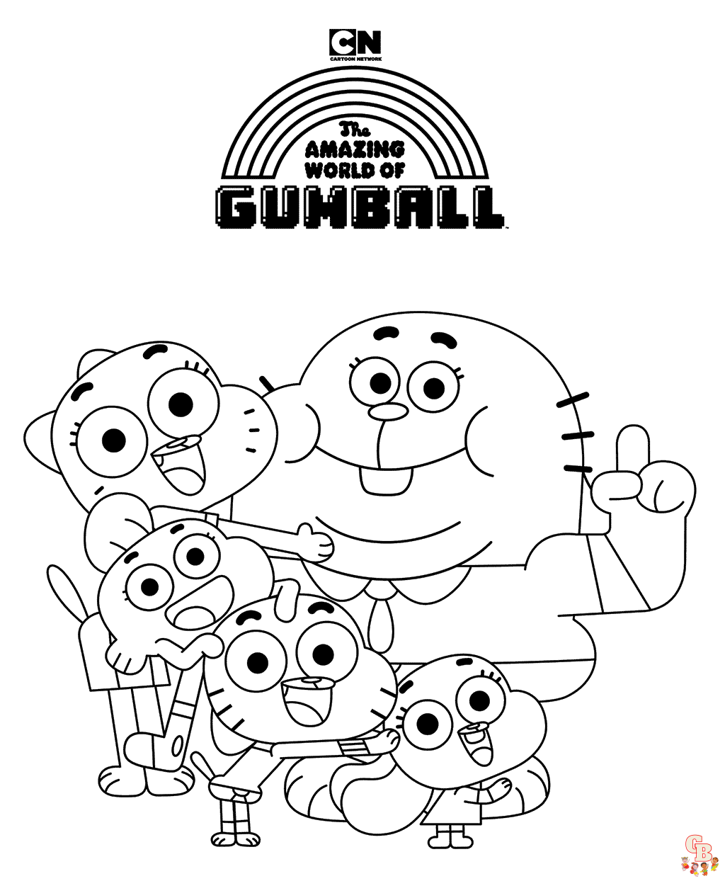 Страницы для раскрашивания Gumball