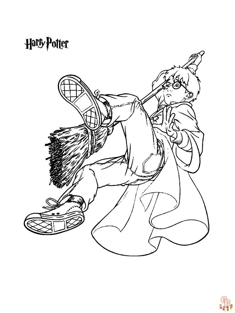 Harry Potter colorindo páginas