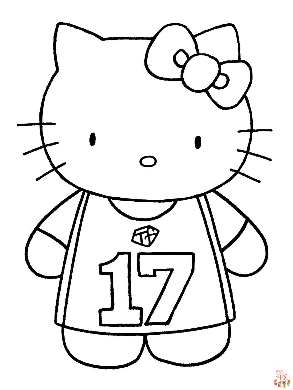 Últimas páginas para colorir Hello Kitty para crianças - GBcolouring