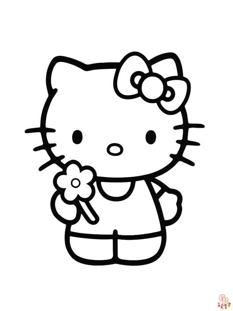 Últimas páginas para colorir Hello Kitty para crianças - GBcolouring