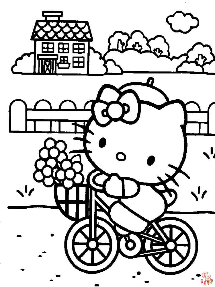 Pagini de colorat Hello Kitty
