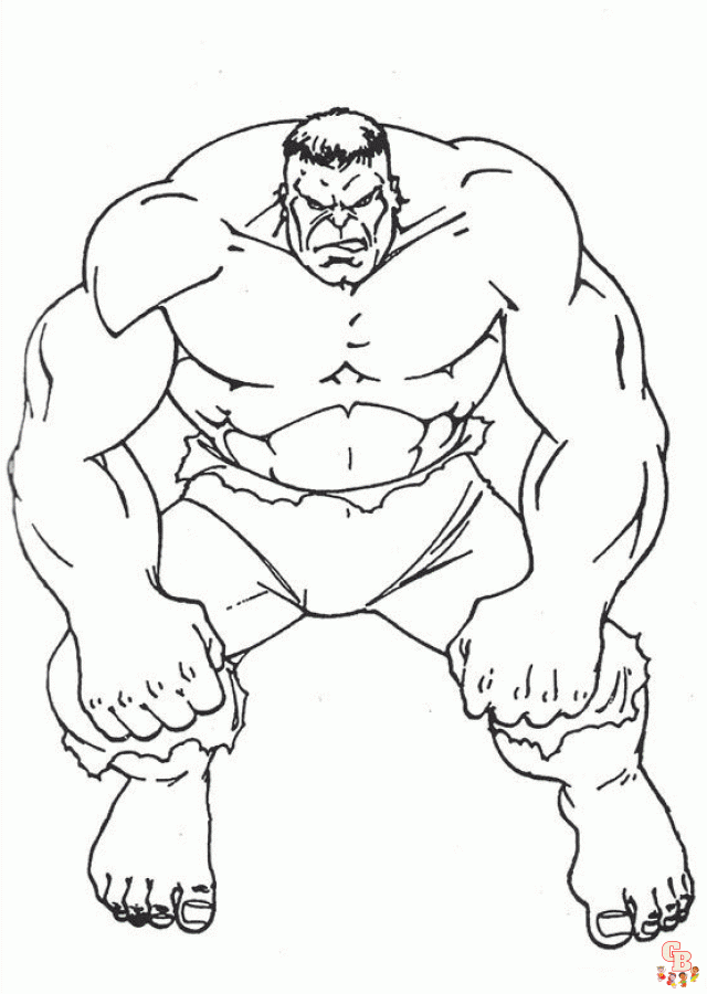 Páginas coloridas Hulk