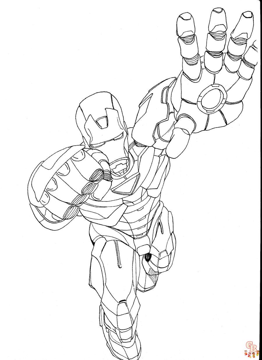 Iron Man pagini de colorat