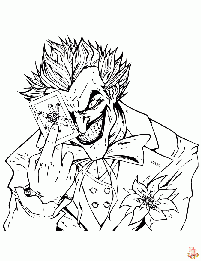 Páginas coloridas do Joker