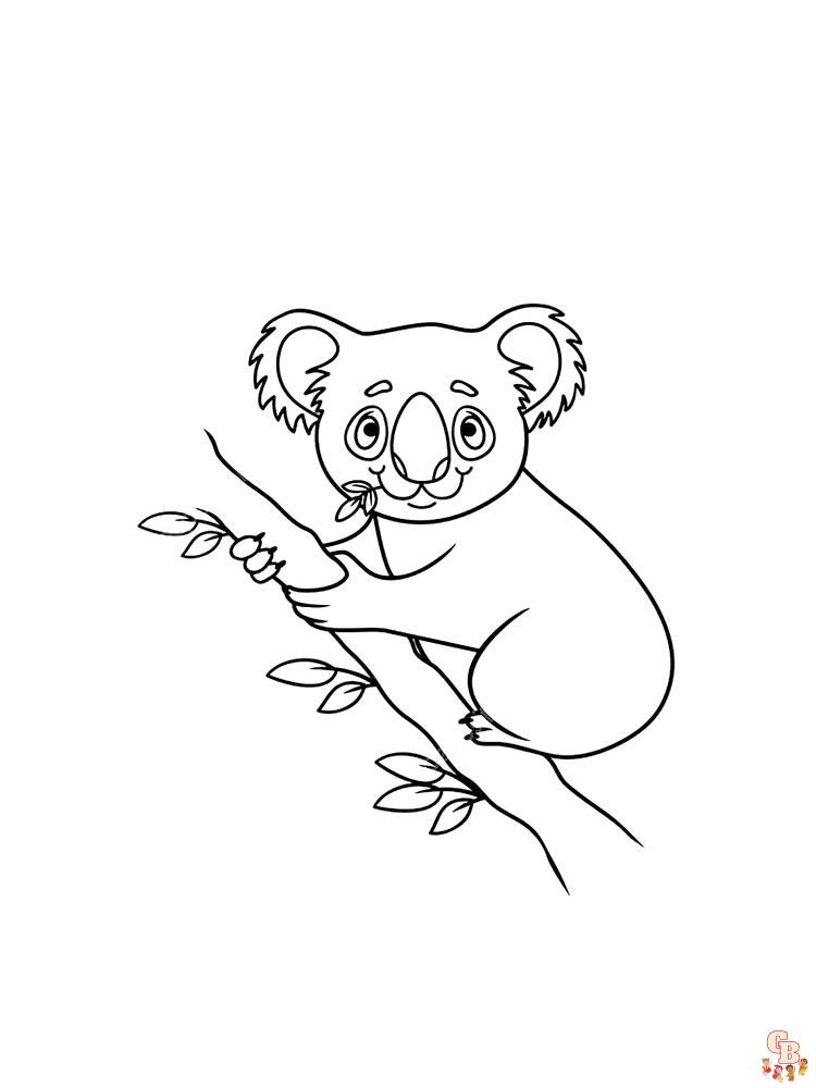 Páginas para colorir de coala