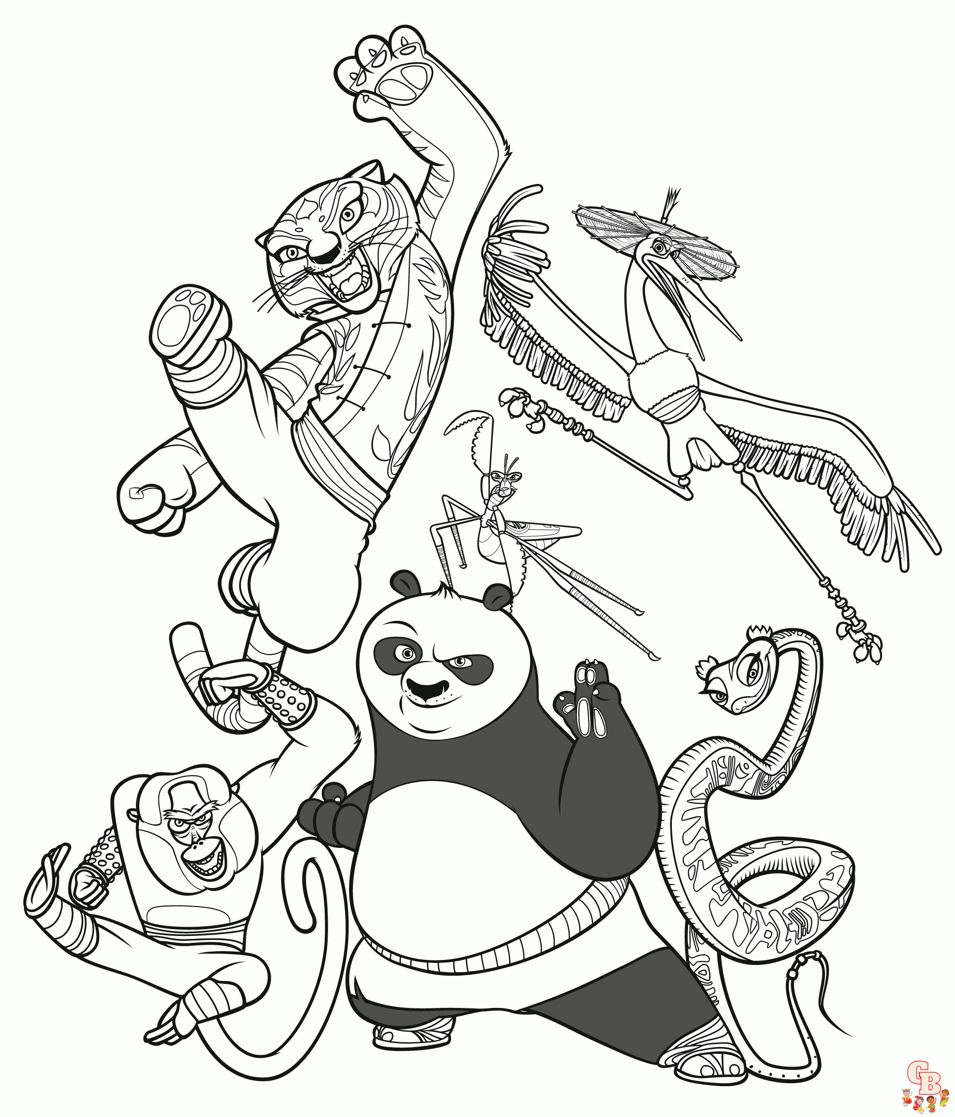 Kolorowanki Kung Fu Panda