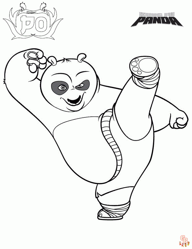 Kung Fu Panda pagini de colorat