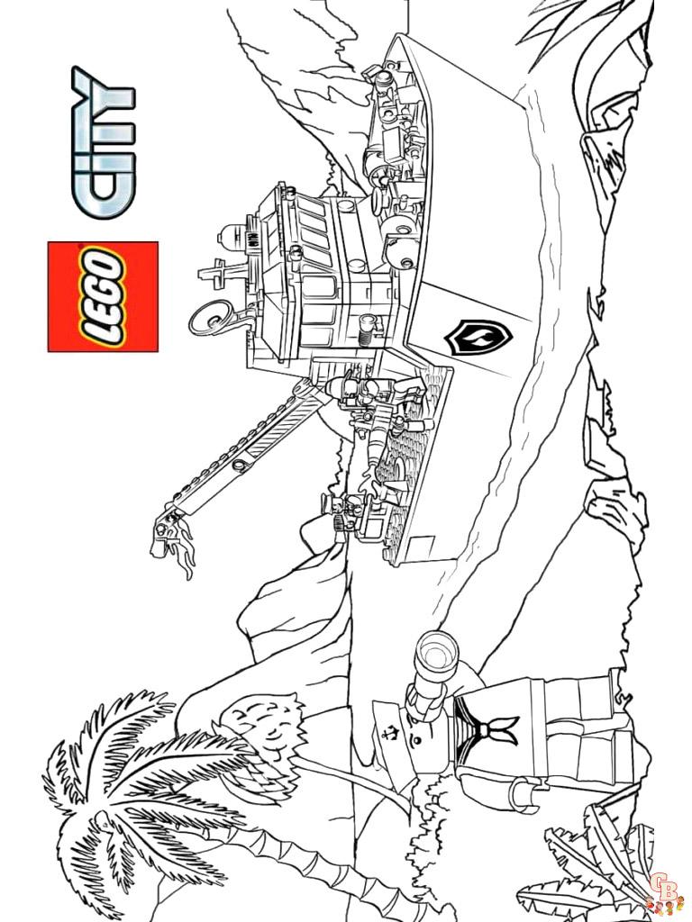 Páginas coloridas da cidade de Lego