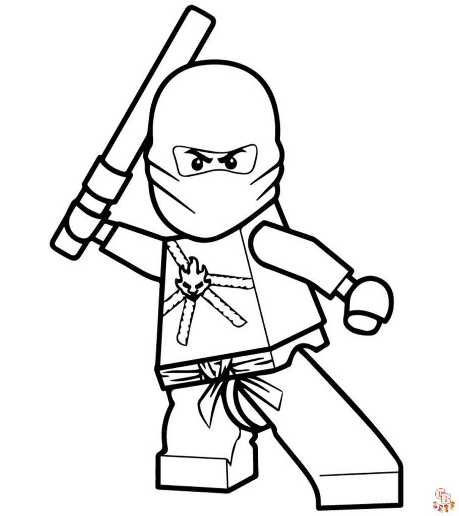 Desenhos para colorir grátis para imprimir Personagem Lego Ninjago