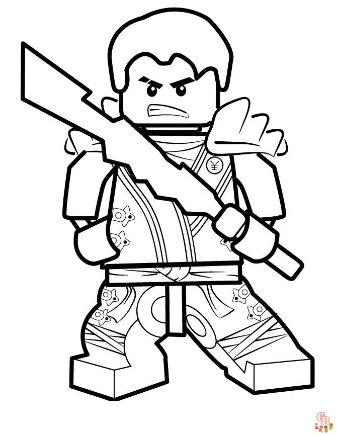 Desenhos para colorir grátis para imprimir Personagem Lego Ninjago