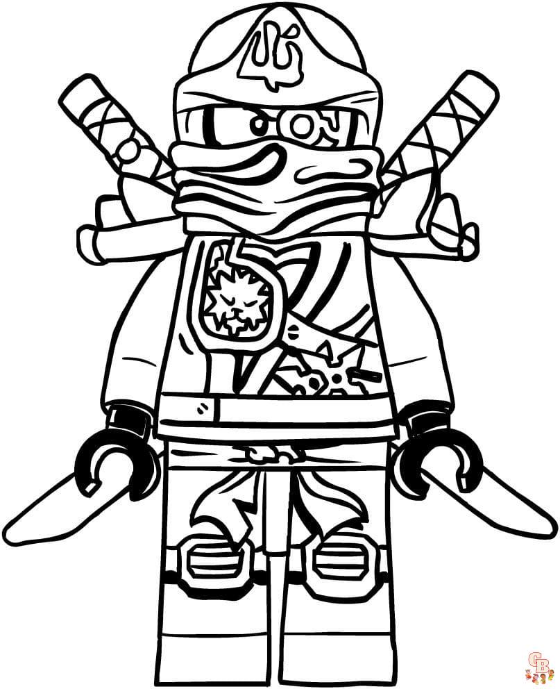 Desenhos para colorir grátis para imprimir Personagem Lego Ninjago