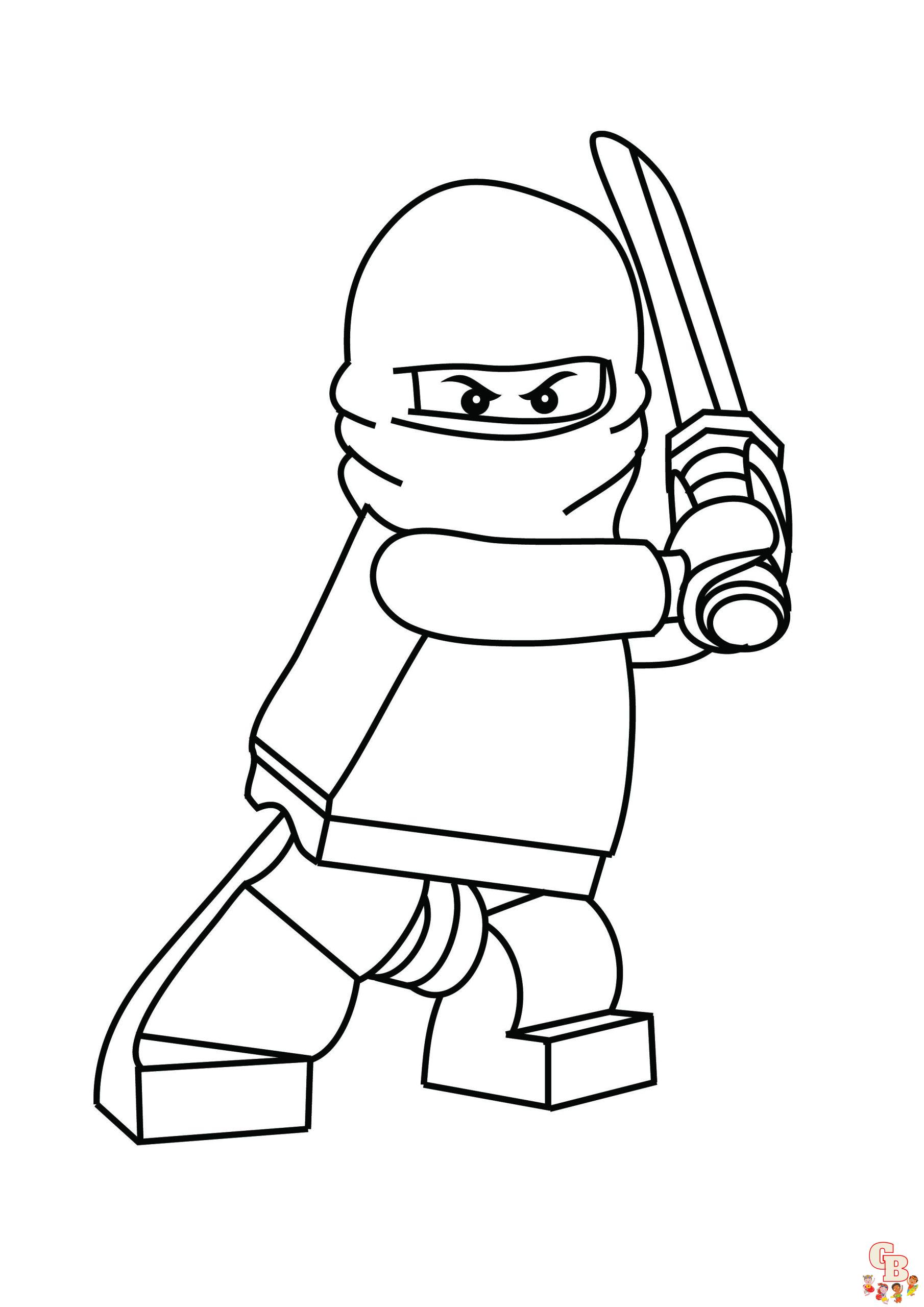 Desenho de Lego Ninjago Ninja Verde para colorir