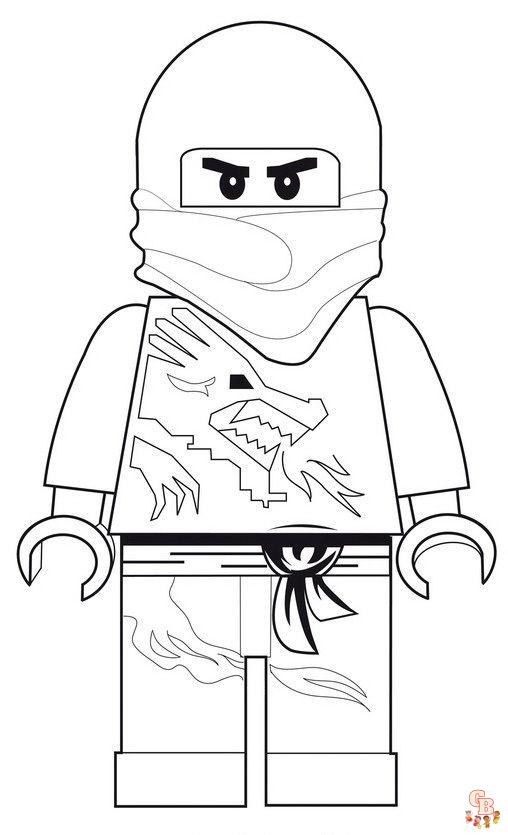 Desenho de Lego Ninjago Ninja Verde para colorir