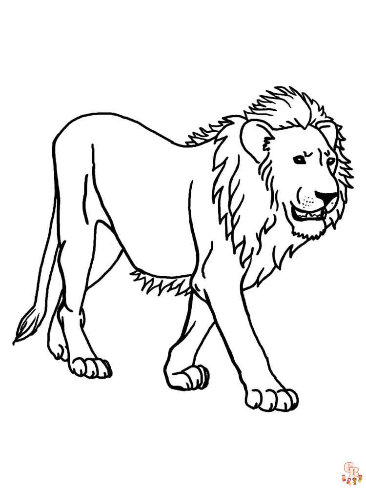 Раскраска лев