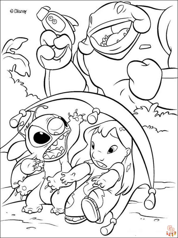Páginas para colorir de Lilo e Stitch para descarregar - Lilo e Stitch -  Just Color Crianças : Páginas para colorir para crianças