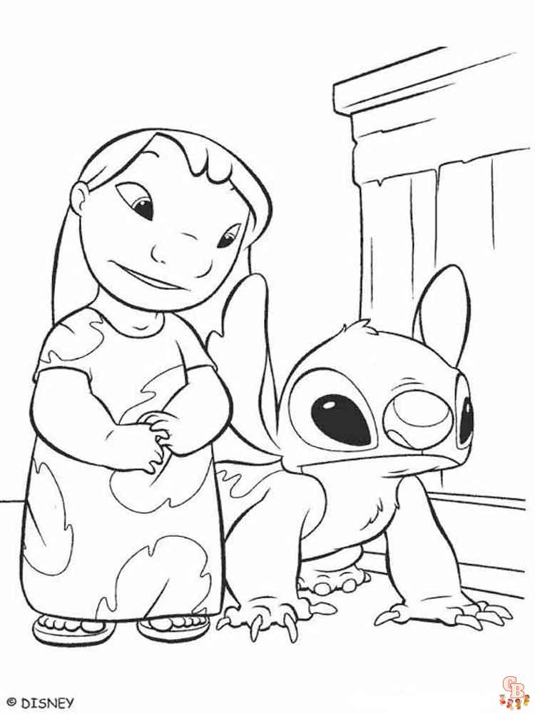 Disegni da di Lilo e Stitch colorare gratis per bambini