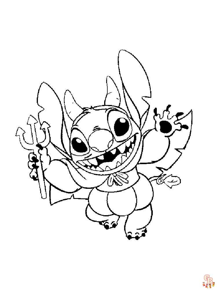 Como Desenhar e Pintar Stitch especial Halloween 