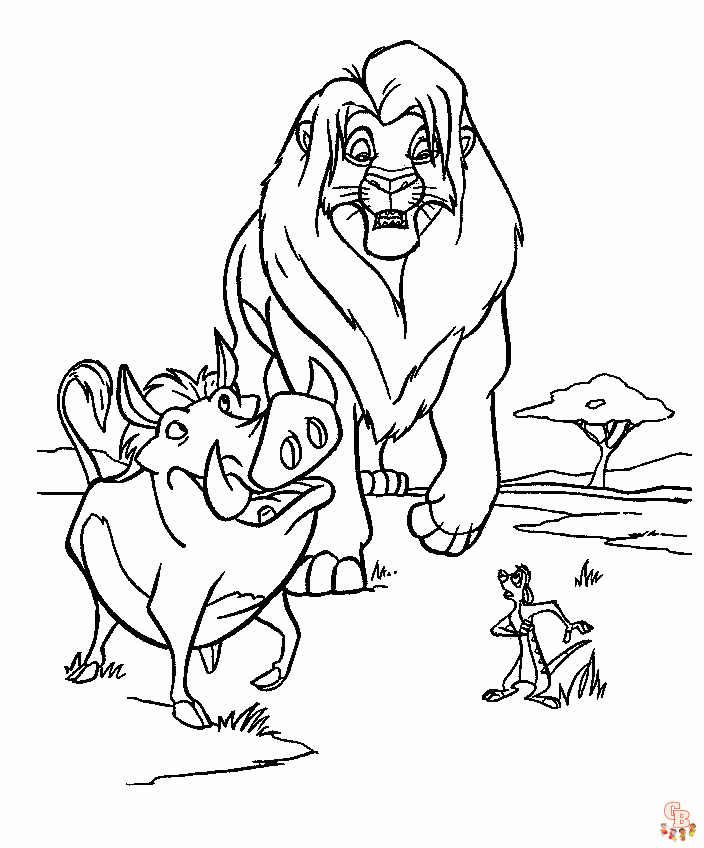 Pagini de colorat Lion Guard